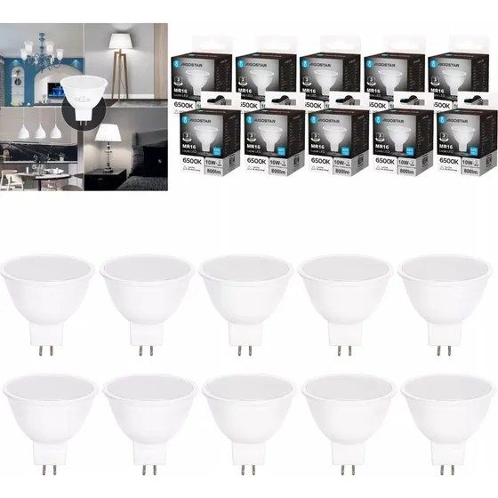 Pr Foco Ed Ahorrdor Mr16 10w 10pcs Uz Blnc Uz Blnco Frío
