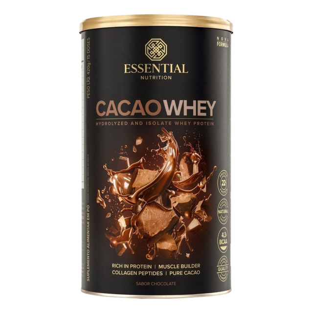 Cacao Whey 420g Essential Nutrition Whey Protein Isolado Cacao Whey 420g Essential Nutrition Whey Protein Isolado