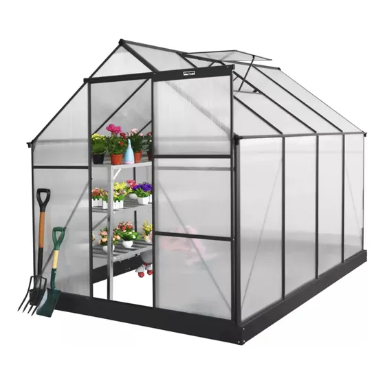 Invernadero Grow 4.8m2 Aluminio Polycarbonato Hogar Berdeal
