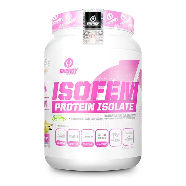 Proteina Energy Nutrition Isofem 1k Vainilla + Shaker