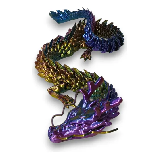 Shenlong Dragon 3d Totalmente  Articulado Tricolor 60 Cms
