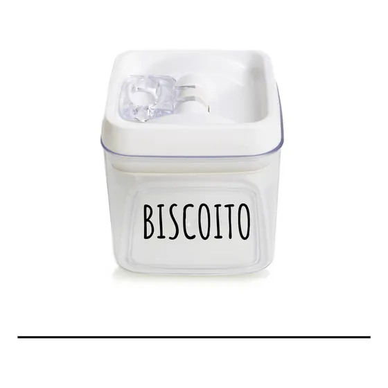 Pote Hermético Crystal Quadrado Para Organizar Mantimentos