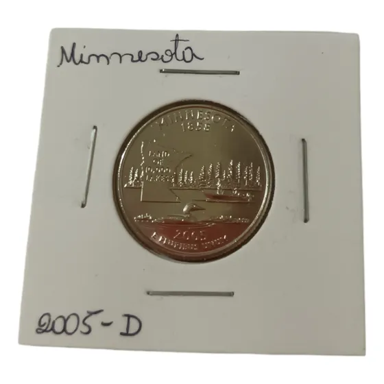 Moeda Quarter Dollar Estado: Minnesota 2005 D. Flor De Cunho