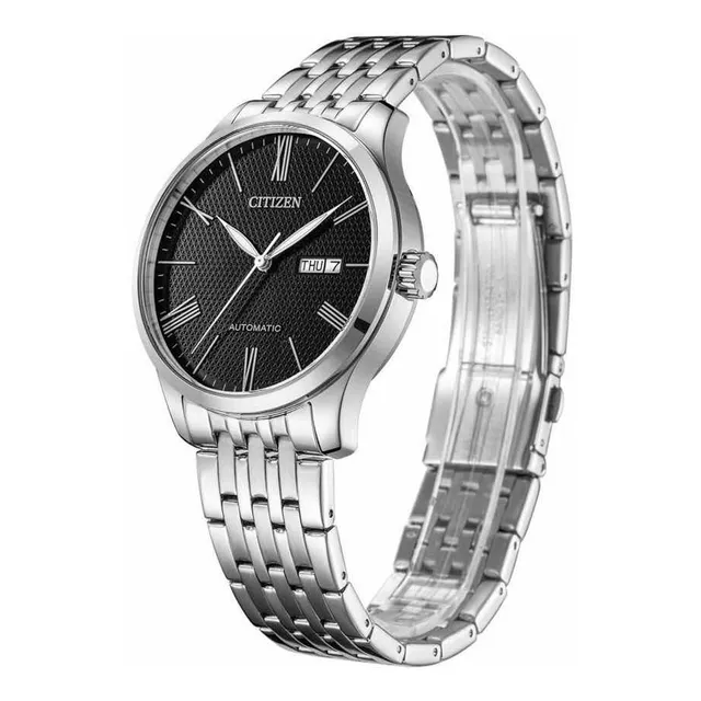 Reloj Citizen Automatic Nh835059e Hombre Color de la malla Plateado Color del bisel Plateado Color del fondo Negro