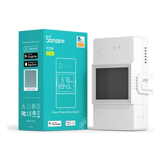 Interruptor Wifi Con Medición De Energía Sonoff Pow Elite