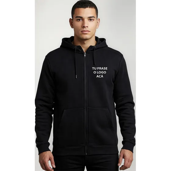 Campera Canguro Personalizada Tu Logo O Frase Con Capucha