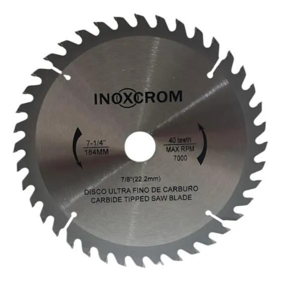 Disco De Sierra Circular Para Madera 7 1/4  184mm 40d