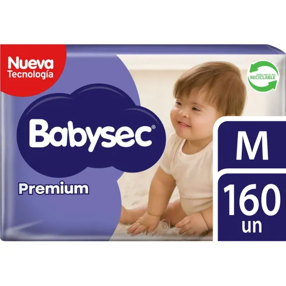 Babysec Pañales Bebé Premium M 160 Unid Tamaño Mediano (M)