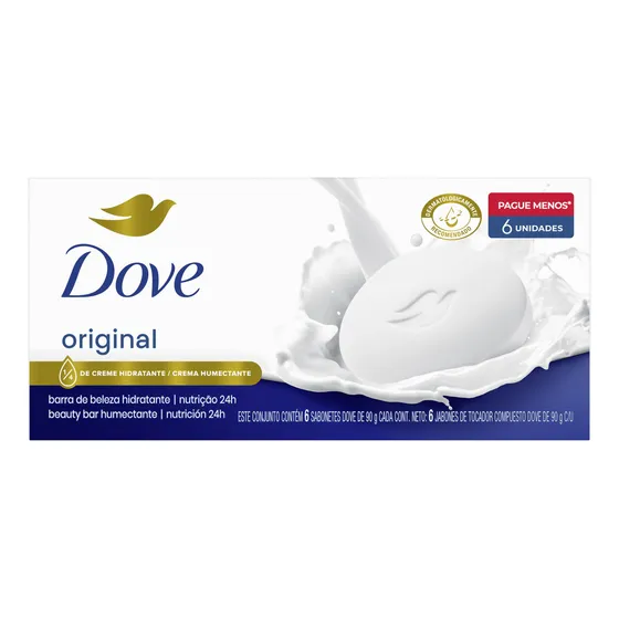 Dove Jabón Barra Original 6unid De 90gr