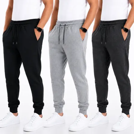 Kit 3 Calça Moletom Jogger Masculina Frio Inverno Treino Top