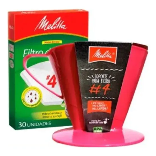 Pack De Soporte Para Filtrar Café Melitta + Filtro #4