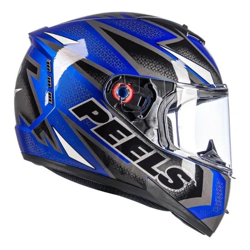 Capacete Peels Icon Fast Cor Azul Escuro Perolado/Branco Tamanho do capacete 56