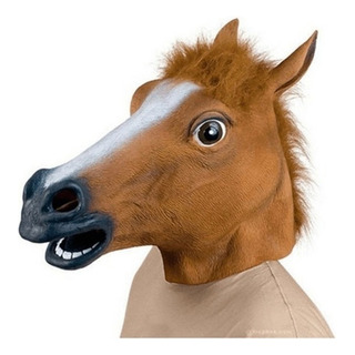 Q Máscara De Látex Cabeza Caballo Para Halloween Carnaval Q Máscara De Látex Cabeza Caballo Para Halloween Carnaval