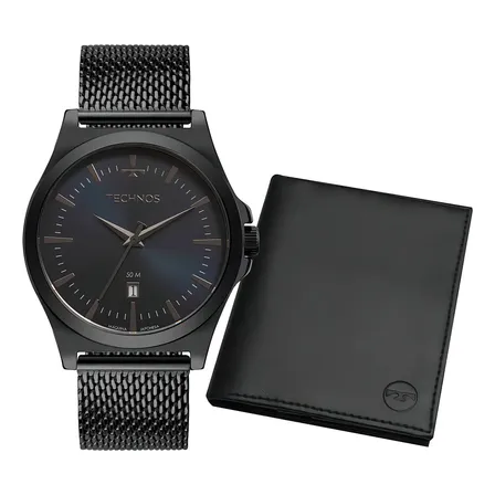 Kit Technos Masculino Steel Grafite - 2115ncd/k1f