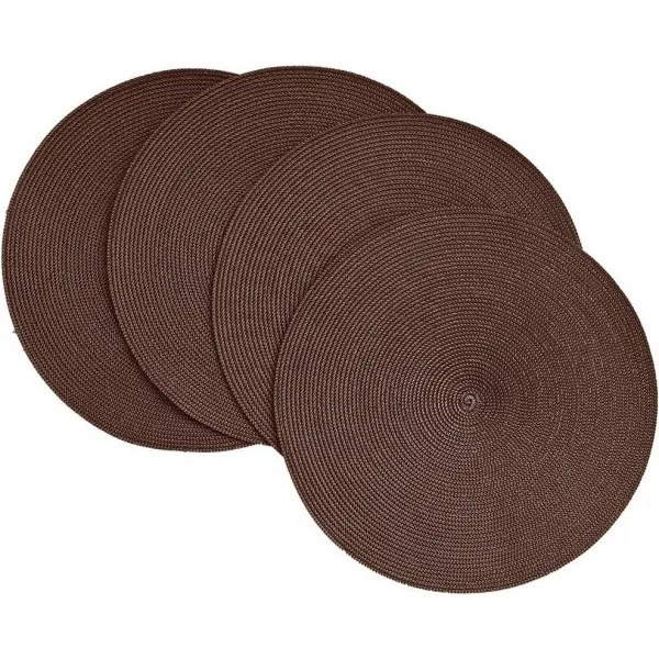 Individual Centro De Mesa Pvc Tejido Circular 37cm