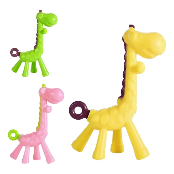 Mordedor Silicona Jirafa + Cajita Para Bebes Niño Niña