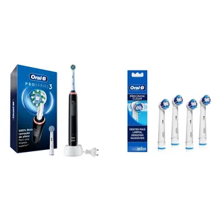 Escova Dental Eletrica Pro Series 3 Bivolt + 4 Refis Escova Dental Eletrica Pro Series 3 Bivolt + 4 Refis