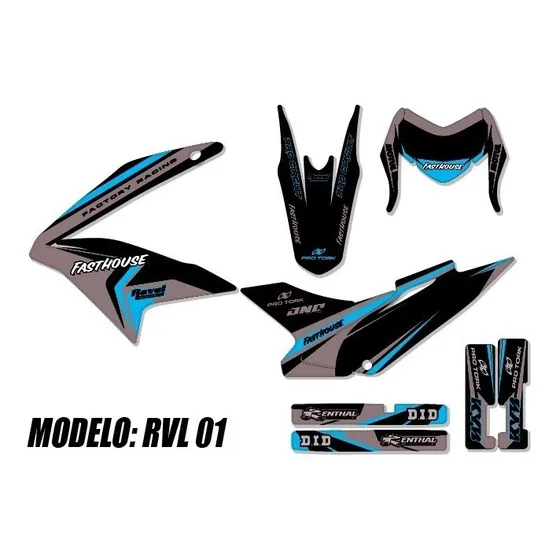 Kit De Calcos Gráfica Para Zanella Zr 200/250  - Laminadas!