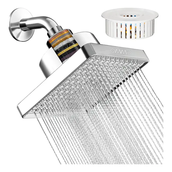 Cabezal De Ducha Regadera Om503 Con Filtro Ducha 20 Etapas Alta Presión De Agua Ommo