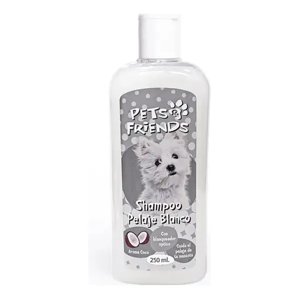 Shampoo Liquido Pelaje Blanco 250ml Pets Friends