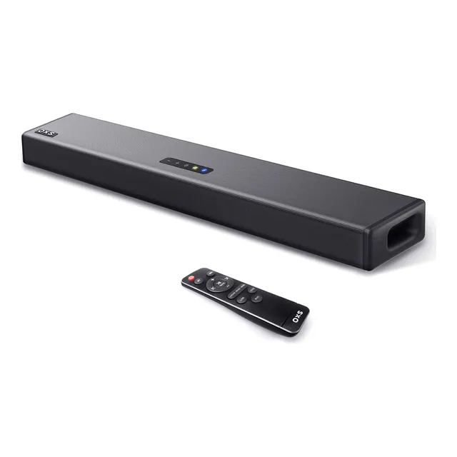 Barra De Sonido Para Tv Audio De Cine En Casa Con Bluetooth 5.0 Graves Dinámicos Sonido Envolvente 3d Mejora Del Diálogo Compatible Con Aux Óptico Coaxial Múltiples Modos De Sonido Oxs S3 Color Negro
