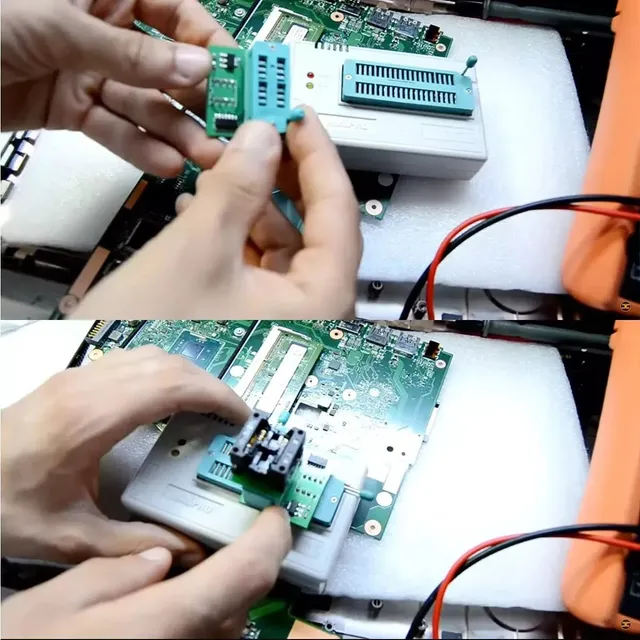 Set Programador Usb Ch341a Soic8 Sop8 Flash Eeprom Bios