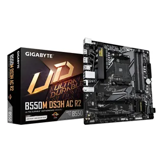 Tarjeta Madre Gigabyte B550m Ds3h Ac R2 1.0, Micro-atx, Am4 Negro
