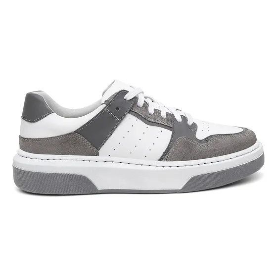 Tenis Em Couro Cinza Do 38 Ao 44