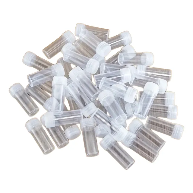 Bcp 50pcs 5ml Muestra De Plástico Botella Pequeña Vial Via