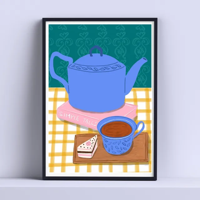 Cuadro Chocolatada Ilustracion 30x40cm Con Vidrio