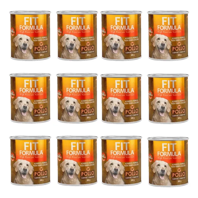 Fit Formula Lata Perro Adultos Carne 280g Pack 12un Mp