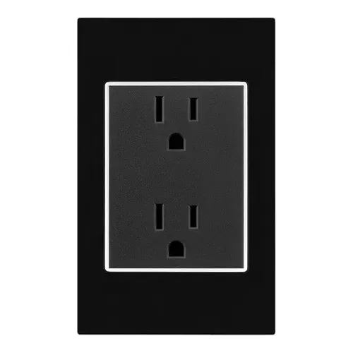 Toma Corriente Doble Color Negro Lumistar Elite