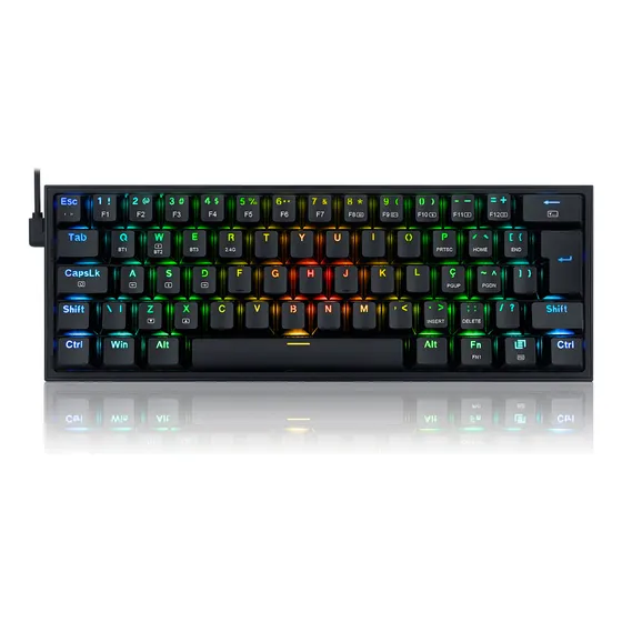 Teclado Gamer Sem Fio Redragon Fizz Pro Rgb Mecânico Switch