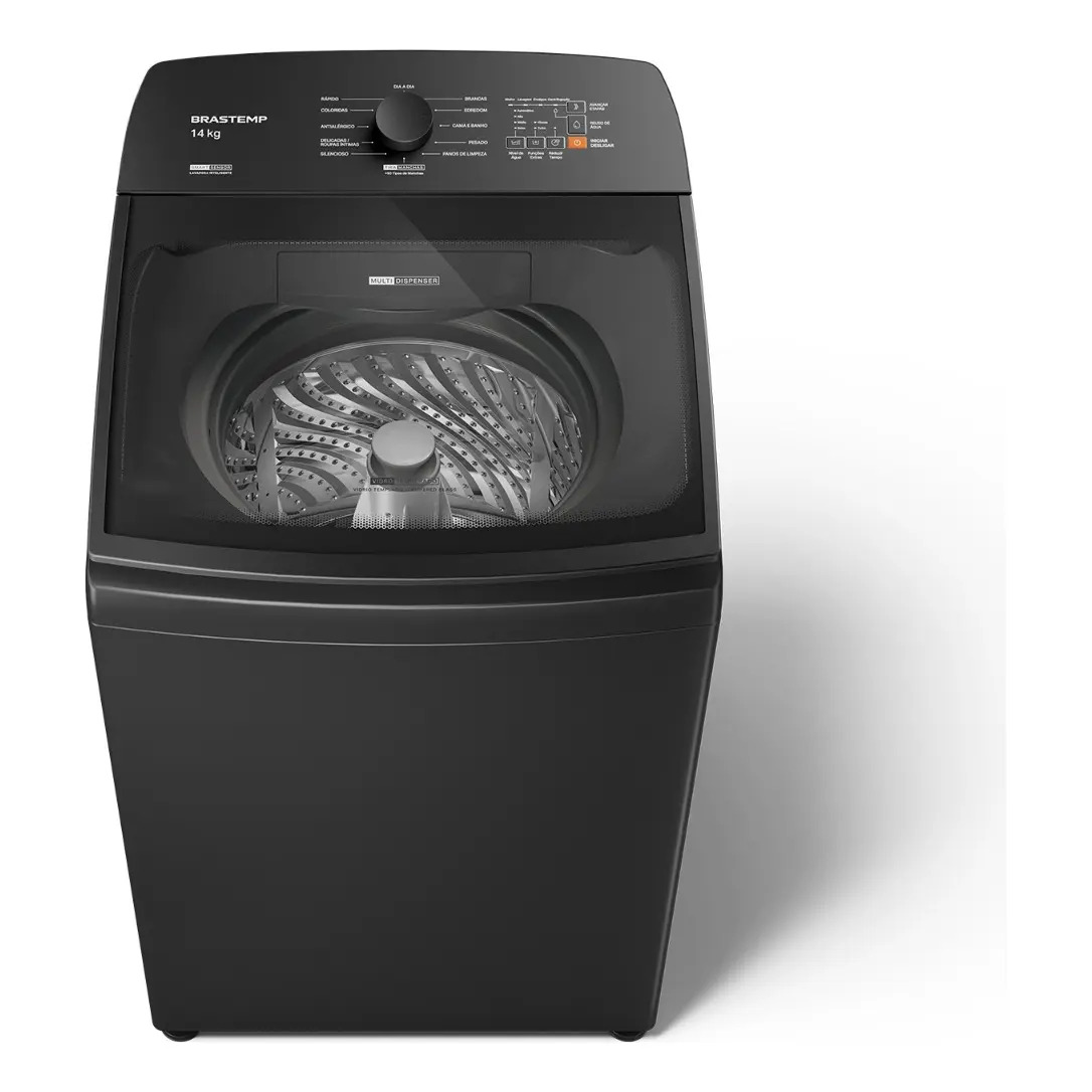Máquina de Lavar Brastemp 14Kg Cinza Smart Sensor- BWJ14A9
