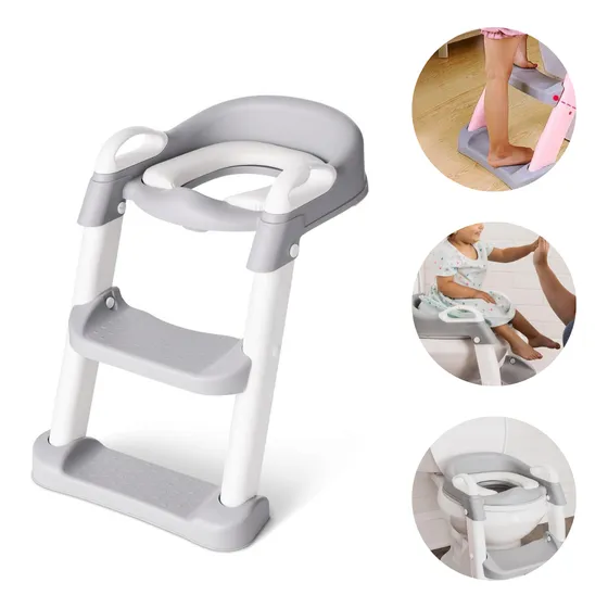 Inodoro Para Niños Y Niñas Color Gris
