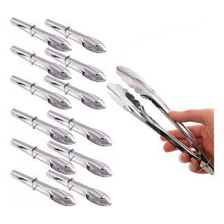 Juego Pinzas Metal Alimentos Cocina Multiusos 30 Cm 12 Pzs Juego Pinzas Metal Alimentos Cocina Multiusos 30 Cm 12 Pzs