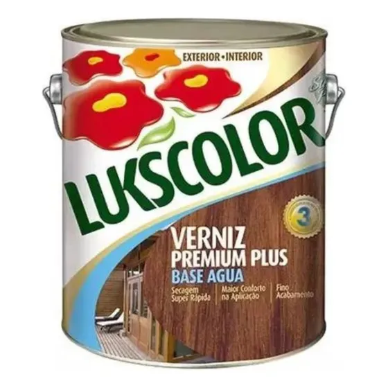 Verniz Base Água Madeira Cores 3,6lt Lukscolor Móveis Galão