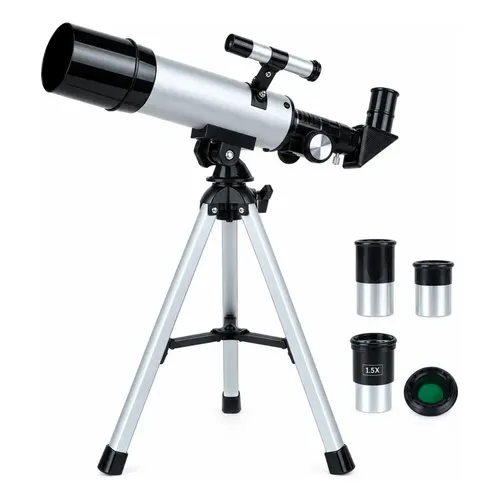 Telescópio Astronômico Greika Refrator Azimutal 40070m 70mm Cor