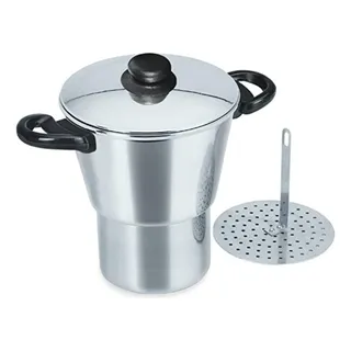 Cuscuzeira Nordestina Conica 2,8lts Linda E Pratica - Ramos Cor Prateado Cuscuzeira Nordestina Conica 2,8lts Linda E Pratica - Ramos Cor Prateado