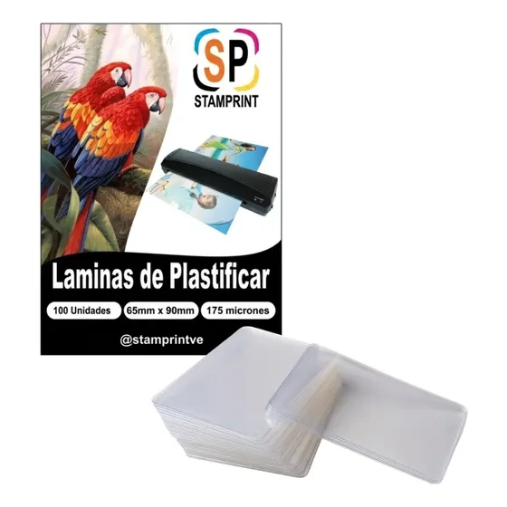 100 Laminas De Plastificar Carnet Cedula 175 Micrones 65x90 | MercadoLibre