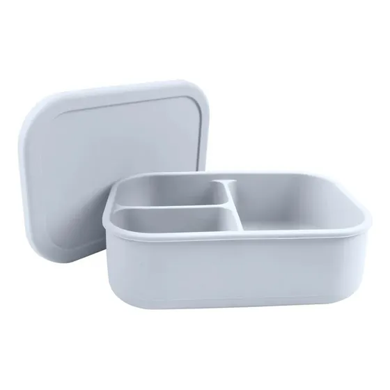 Enfantasy bento box lonchera con compartimientos para niños adultos en silicona color gris