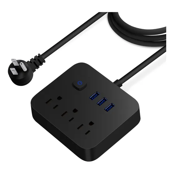 Regleta Con Puerto Usb Extensor De Enchufe Múltiple Portátil