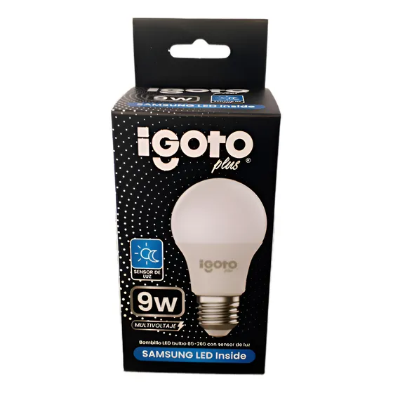 Bombillo Led Fotocelda Sensor De Luz 9w Igoto Samsung 6500k