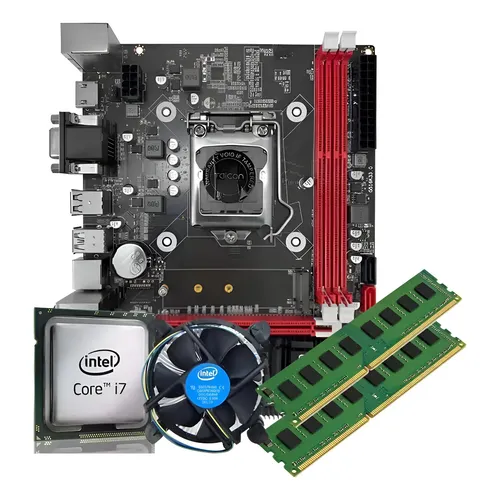 Kit Gamer Intel I7 4770 3.9GHz com Placa-mãe H81 Socket 1150 DDR3