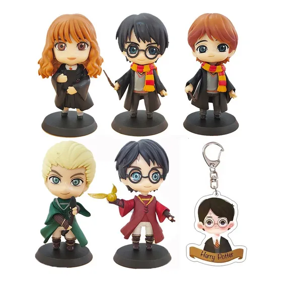 5pzs Harry Potter Colección Juguetes Figuras Con Colgante