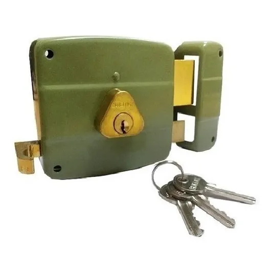 Cerradura Sobre Poner Cilindro Fijo Para Puerta Reja Hierro