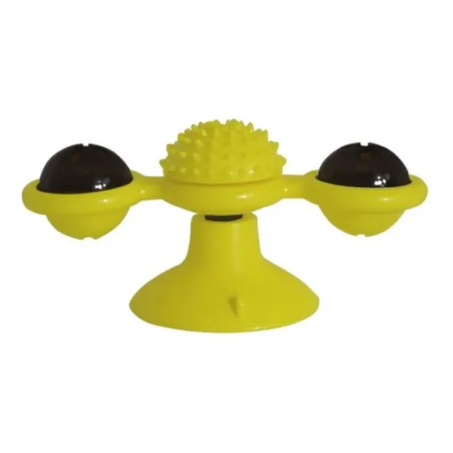 Juguete Giratorio Interactivo Molino Bola Luz Gatera Masaje