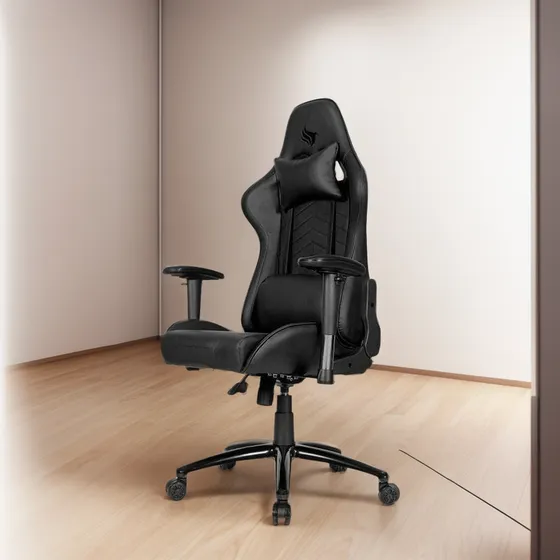 Cadeira Gamer Pichau Donek S Preta Reclinável Cor Preto Material do estofamento Couro