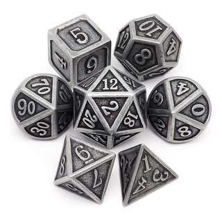 Haxtec-juego De Dados Dnd De Metal De Hierro Antiguo, Dados Haxtec-juego De Dados Dnd De Metal De Hierro Antiguo, Dados