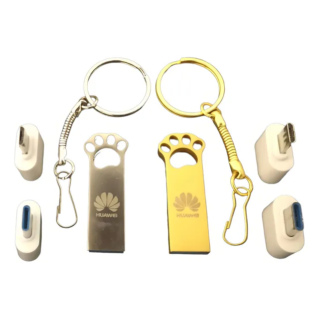 Pendrive Patit02 Huellita02 1TB USB Huellita dorado y plateado